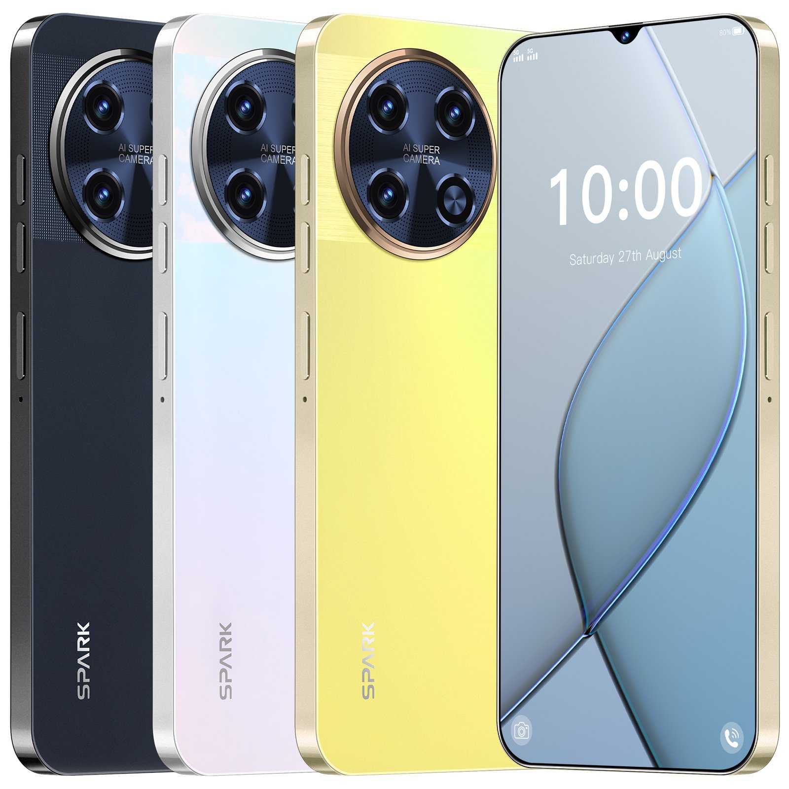 OEM /ODM Spark 20 Pro+ Spark20 Pro 7.3 inch 16GB +1TB Mobile Phones Beauty Camera High Volume Big Battery
